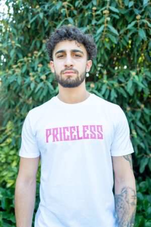 Priceless Letter Shorts Set White x Pink