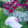 PP logo fitted cap White x Pink
