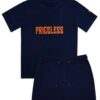 Priceless Letter Shorts Set Navy x Orange